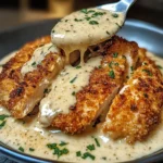Parmesan Crusted Chicken with Creamy Garlic Sauce Recipe