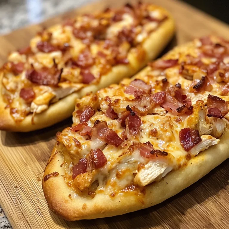 Smoked Bacon Chicken Pizza Boats Recipe