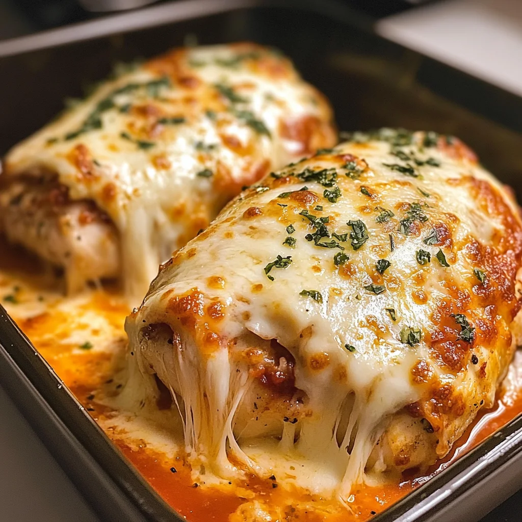 Triple Cheese Pizza Stuffed Chicken Recipe
