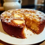 3 ingredient apple cake fresh from oven