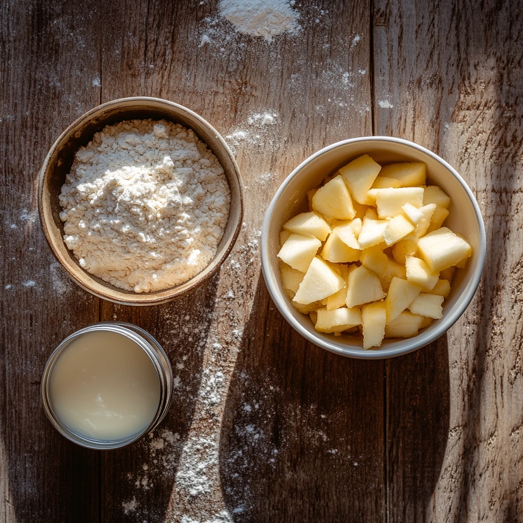 Ingredients for 3 ingredient apple cake