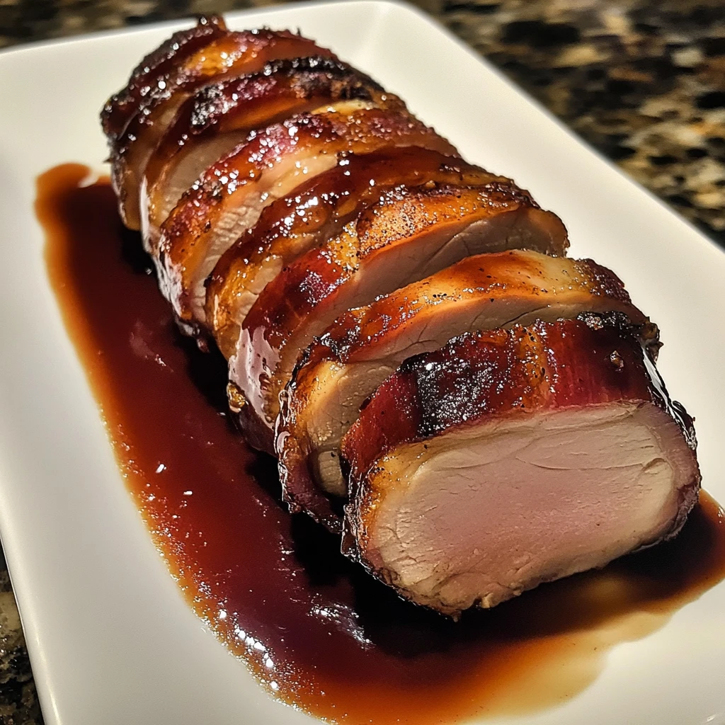 Bourbon BBQ Bacon Wrapped Pork Tenderloin 30 Minutes Ultimate Delicious