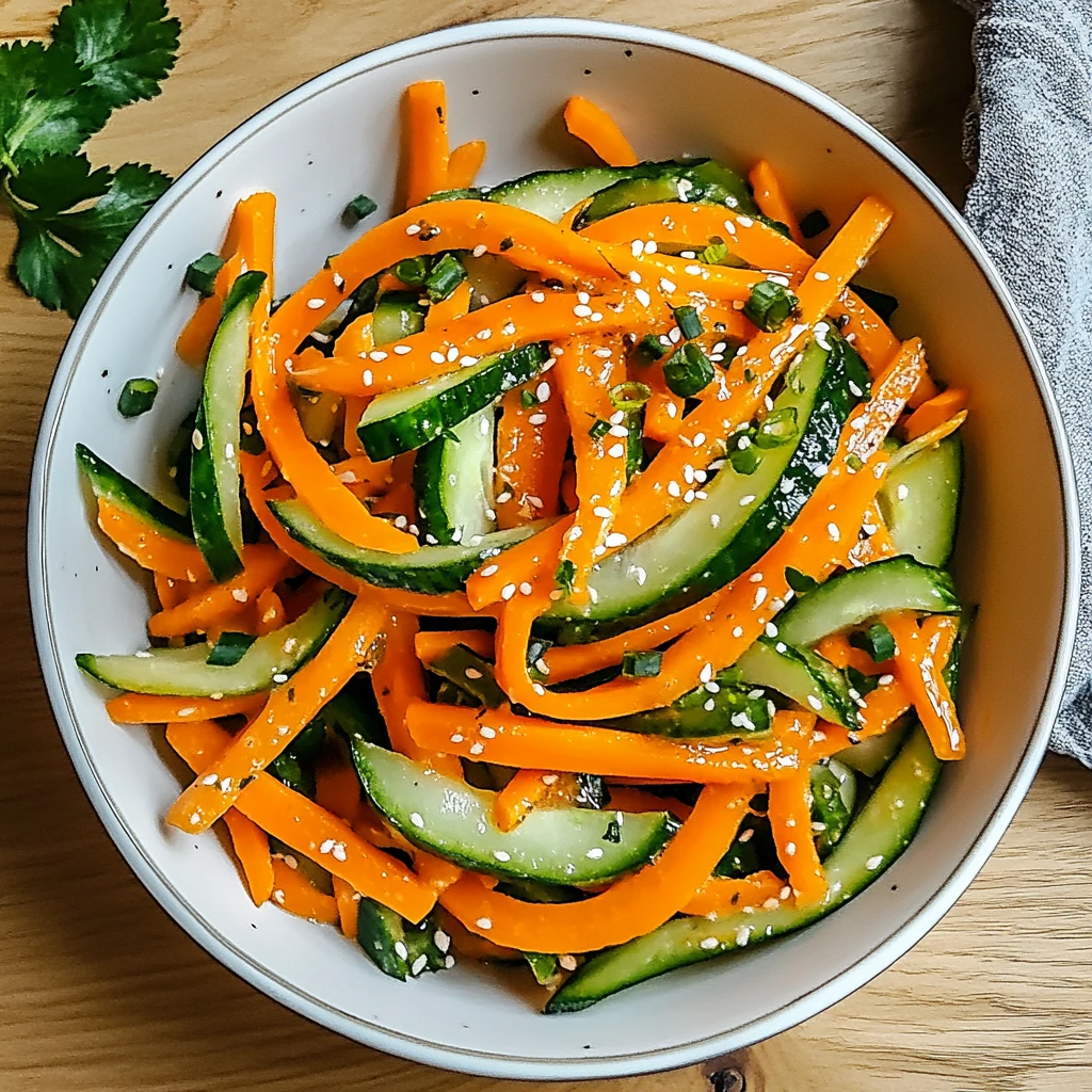 Carrot and Cucumber Salad 4 Servings Easy Delicious