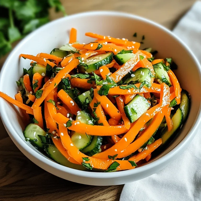 Carrot and Cucumber Salad 4 Servings Easy Delicious