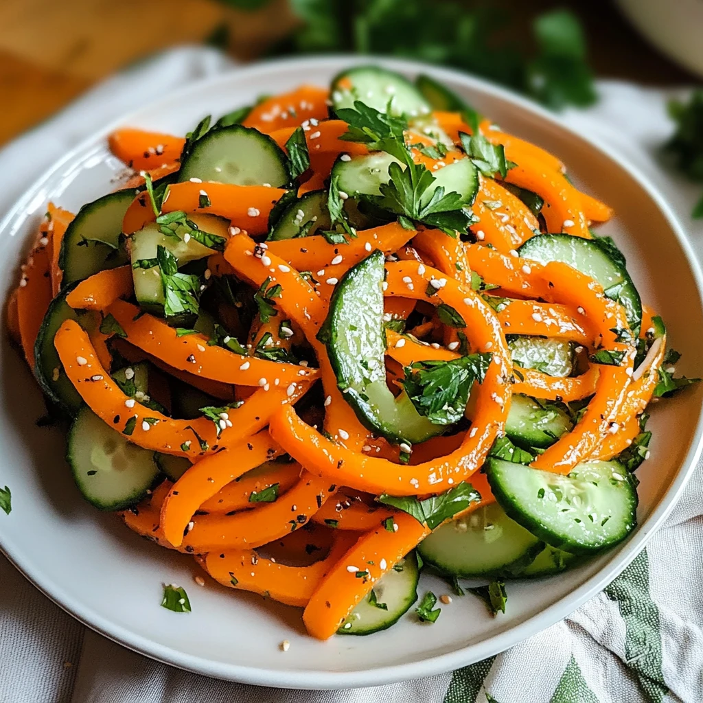 Carrot and Cucumber Salad 4 Ingredients Easy Delicious