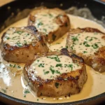 Creamy Garlic Boneless Pork Chops 4 Servings Easy Delicious