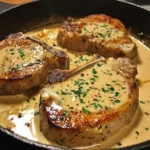 Creamy Garlic Pork Chops 4 Servings Easy Delicious