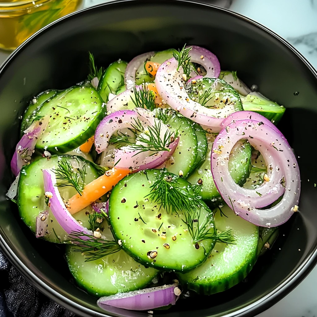 Crunchy Cucumber Salad 4 Servings Easy Delicious
