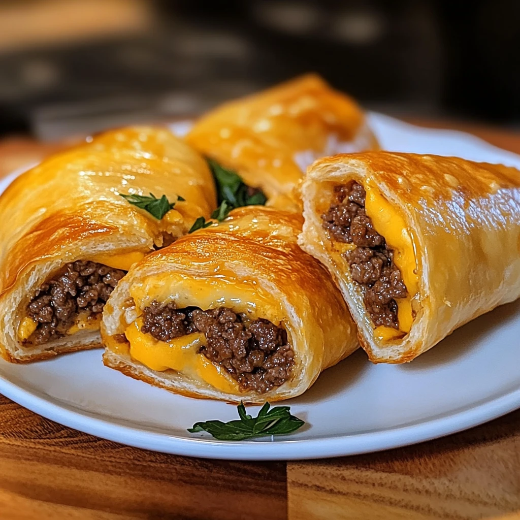 Garlic Butter Beef Cheeseburger Rollups 30 Minutes Easy Delicious
