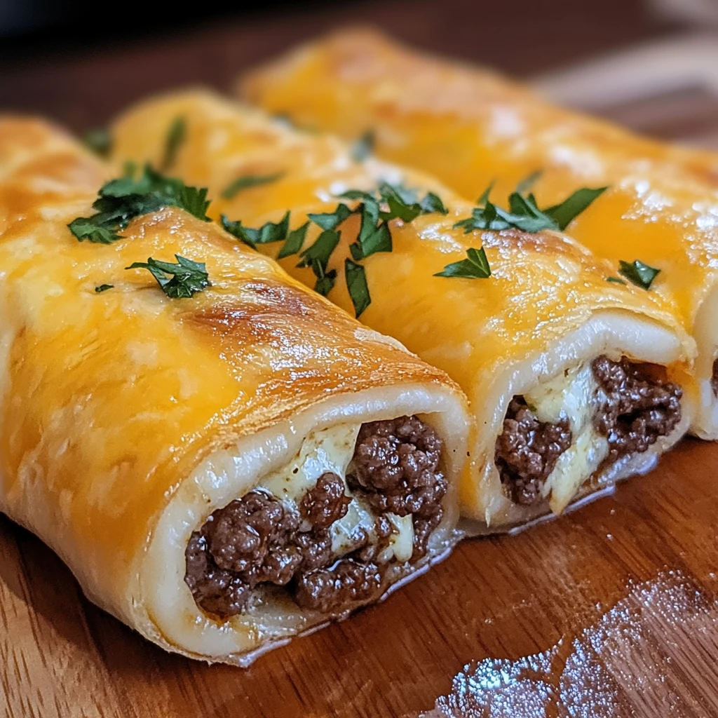 Garlic Butter Beef Cheeseburger Rollups 30 Minutes Easy Delicious