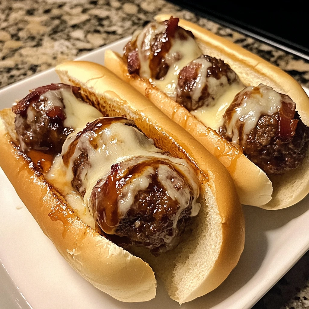 Maple Bourbon Bacon Glazed Meatball Subs 30 Minutes Easy Delicious
