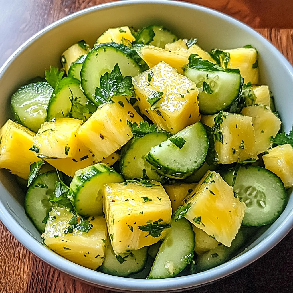 Pineapple Cucumber Salad 4 Servings Easy Delicious