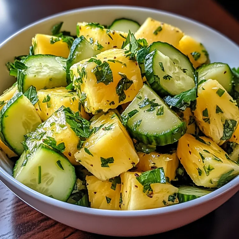 Pineapple Cucumber Salad 4 Servings Easy Delicious