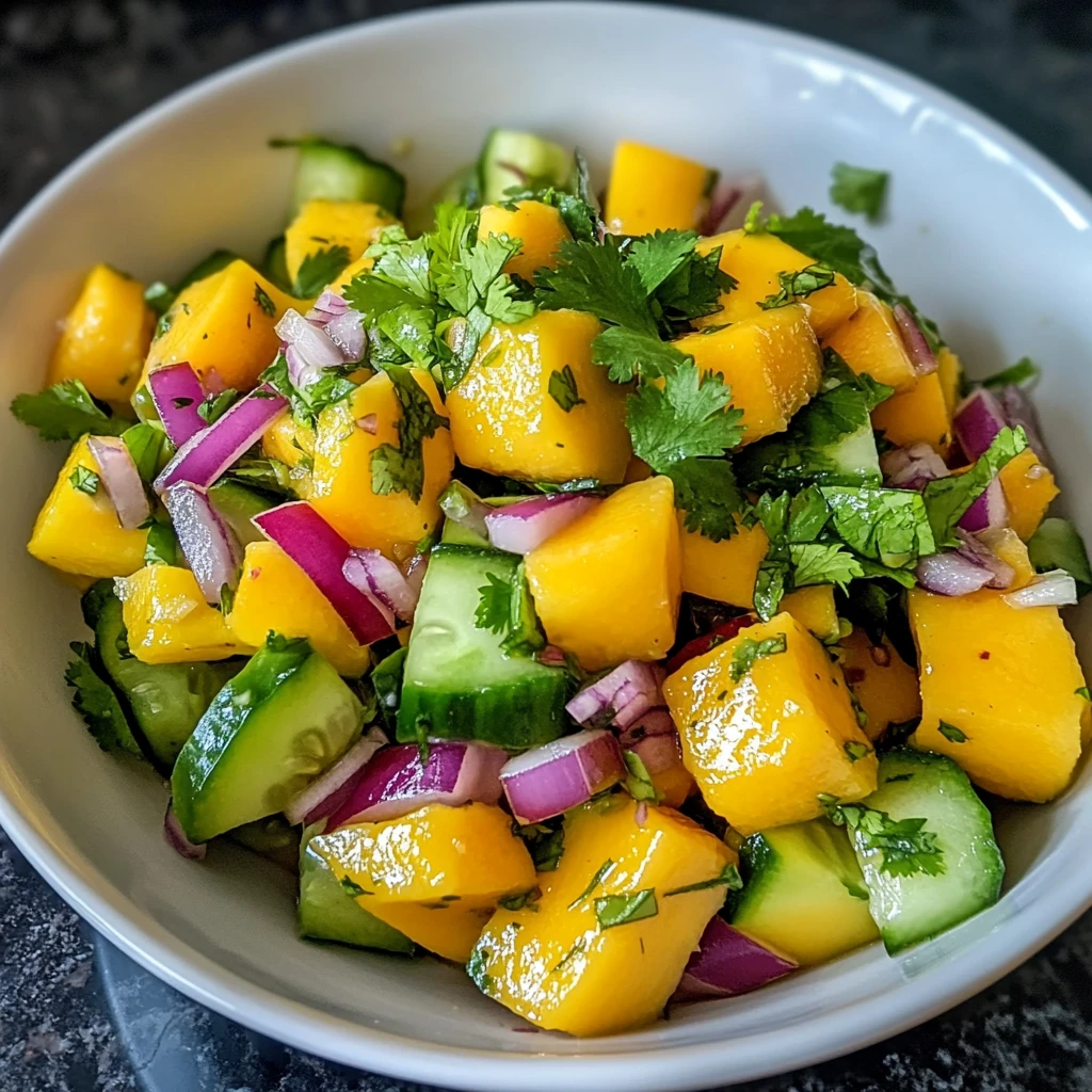 Refreshing Mango Cucumber Salad 7 Ingredients Easy Delicious