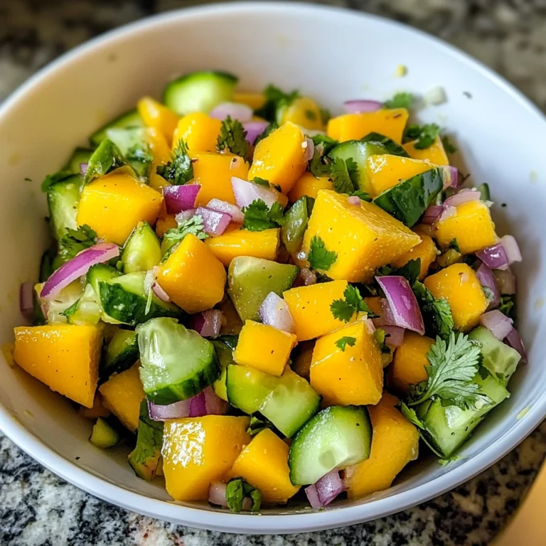 Refreshing Mango Cucumber Salad 7 Ingredients Easy Delicious