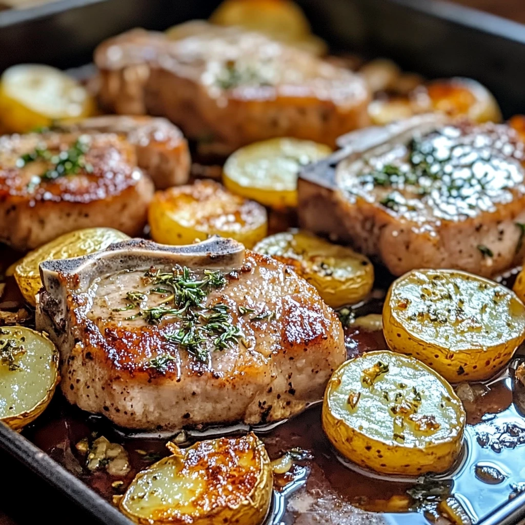 Sheet Pan Pork Chops and Potatoes 30 Minutes Easy Delicious