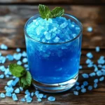Blue salt trick recipe ingredients on table