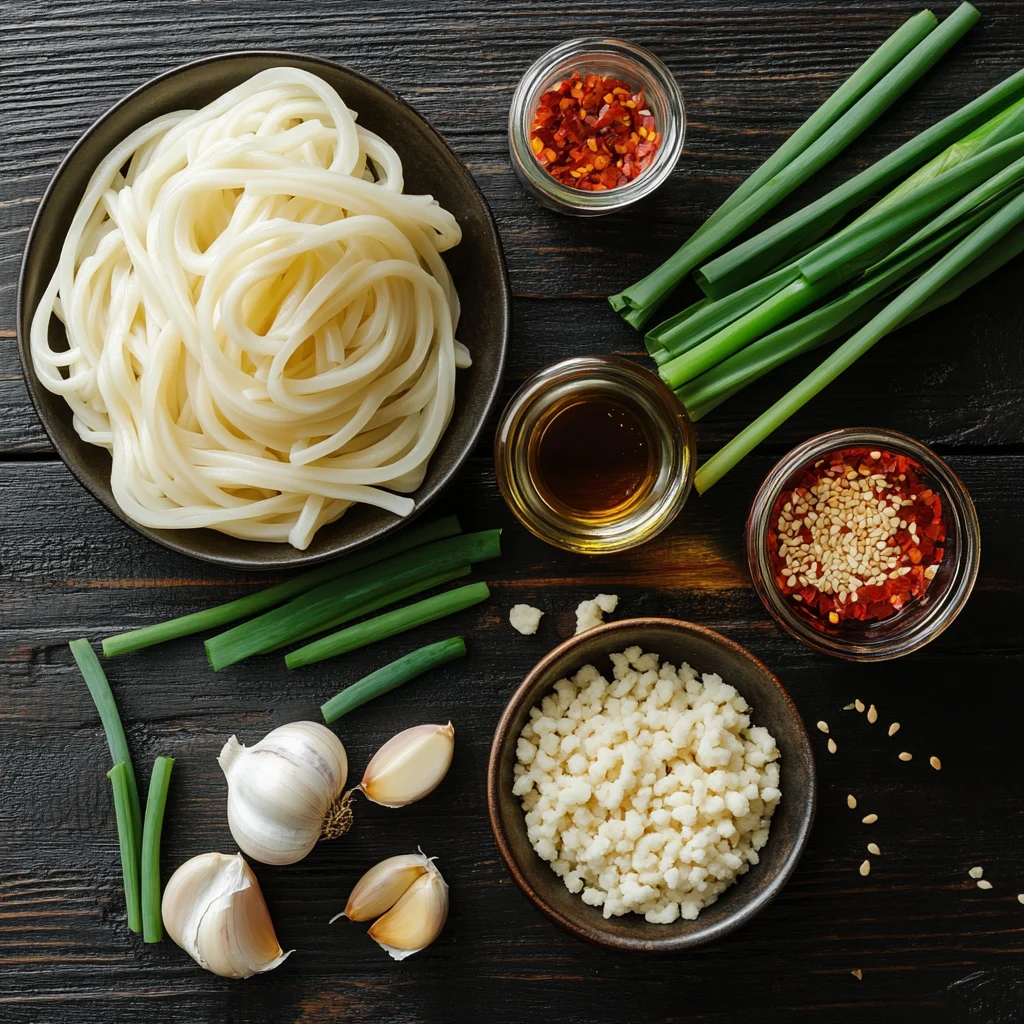 chili garlic udon noodles ingredients