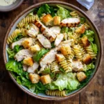 Finished Easy Chicken Caesar Pasta Salad