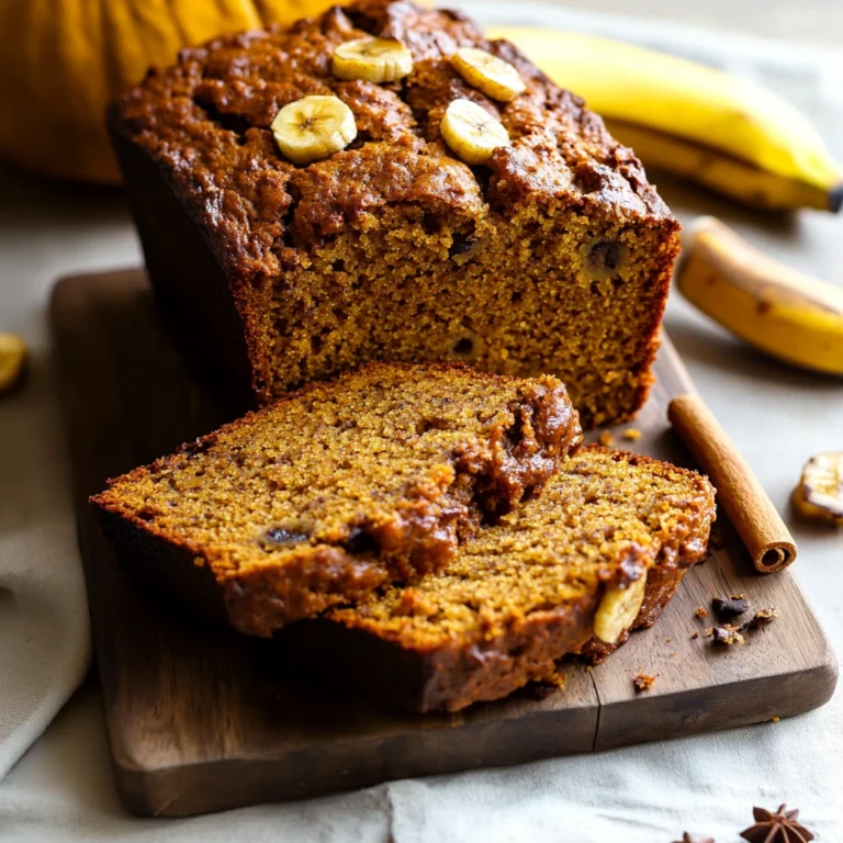 Healthy no added sugar pumpkin banana bread fresh loaf