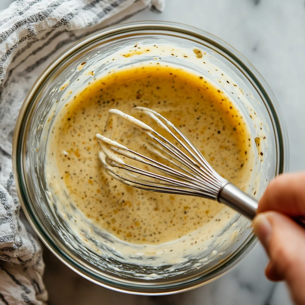Homemade Caesar dressing