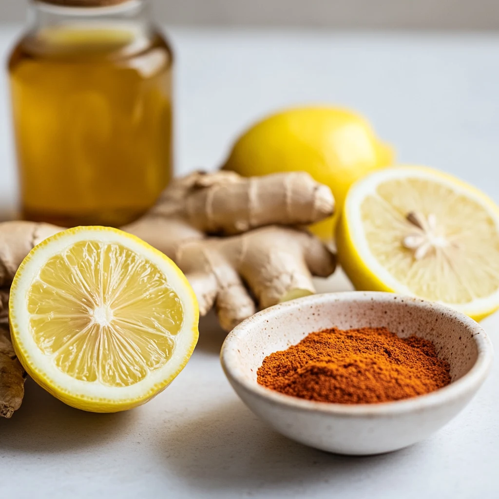 Natural Mounjaro recipe ingredients on counter