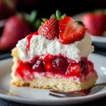finished strawberry earthquake cake
