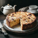 Full Swedish Almond Cake sliced