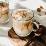 Serving Vegan Dalgona Coffee
