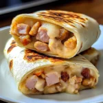 Air Fryer & Oven Hot Chicken Ham and Cheese Wraps 30 Minutes Easy Delicious