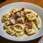 Bacon Tortellini Alfredo 30 Minutes Perfect Delicious