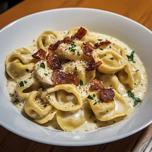 Bacon Tortellini Alfredo 30 Minutes Perfect Delicious