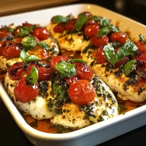 Baked Caprese Chicken 4 Servings Easy Delicious