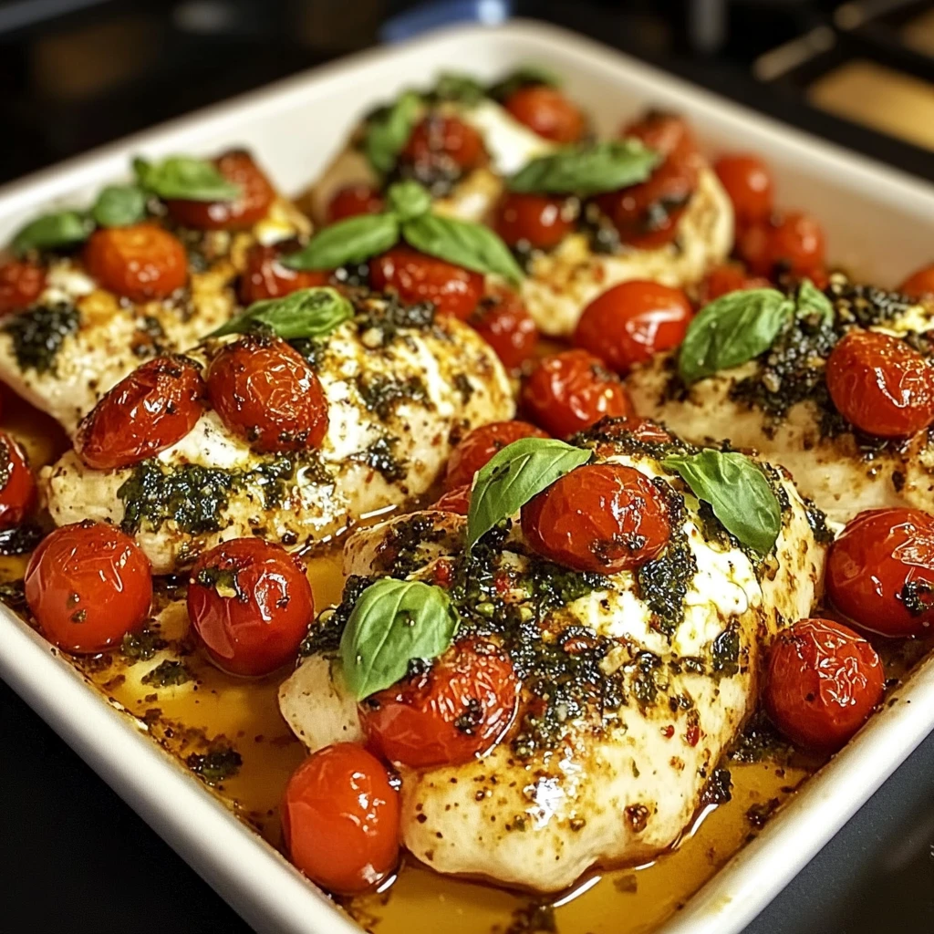 Baked Caprese Chicken 4 Servings Easy Delicious