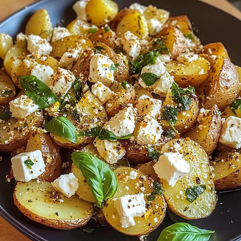 Baked Feta Potatoes 4 Servings Easy Delicious