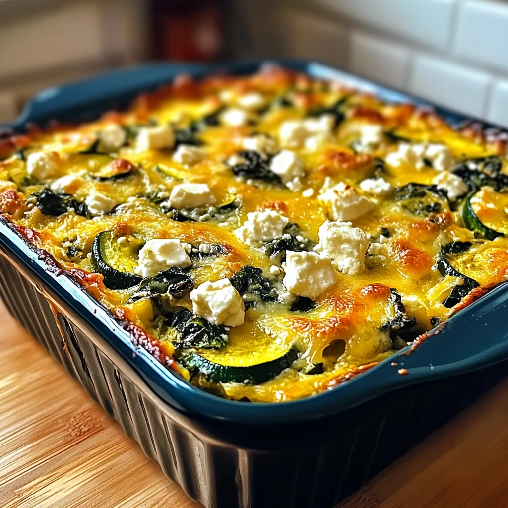 Baked Zucchini Spinach and Feta Casserole 30 Minutes Easy Delicious