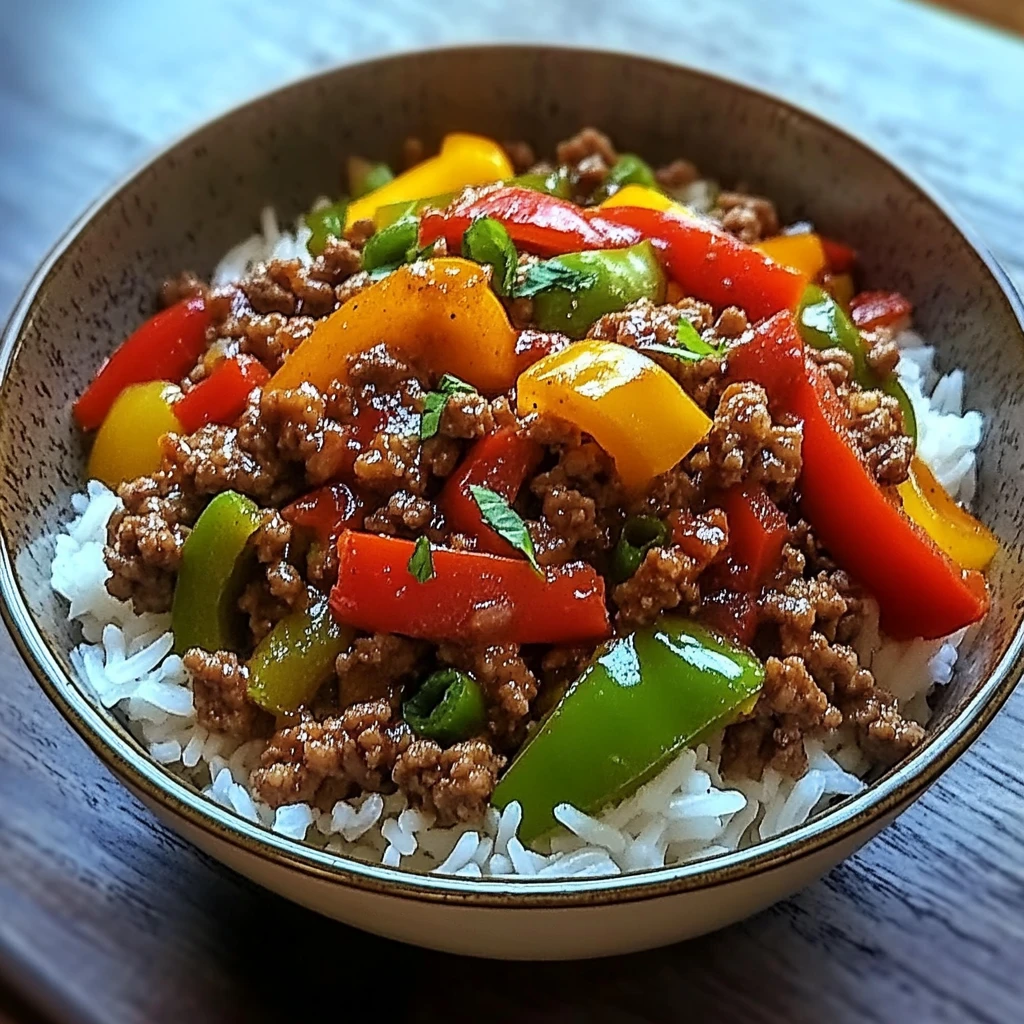 Beef Pepper Rice Bowl 30 Minutes Perfect Delicious