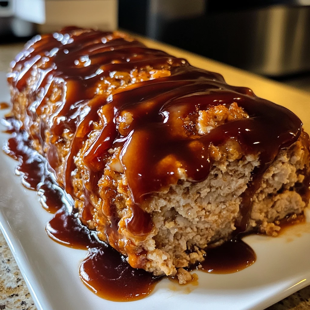 Bourbon BBQ Bacon Glazed Chicken Meatloaf 50 Minutes Awesome Delicious