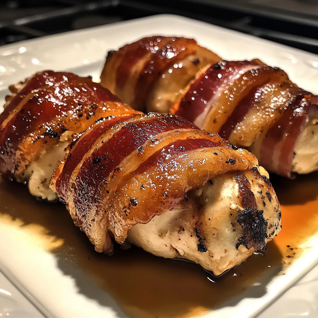 Bourbon Maple Bacon Wrapped Stuffed Chicken Rolls 30 Minutes Ultimate Delicious