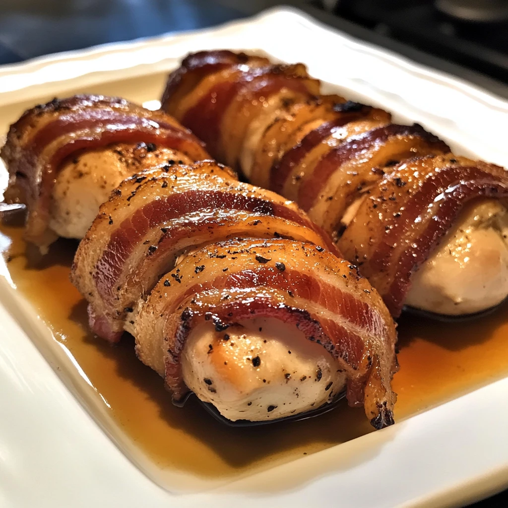 Bourbon Maple Bacon Wrapped Stuffed Chicken Rolls 30 Minutes Ultimate Delicious