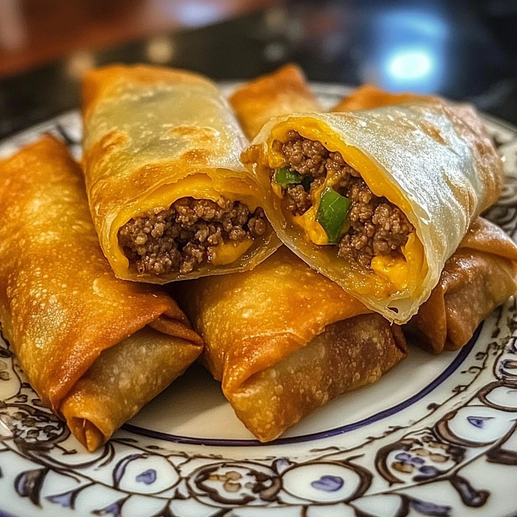 Cheeseburger Egg Rolls 4 Servings Ultimate Delicious