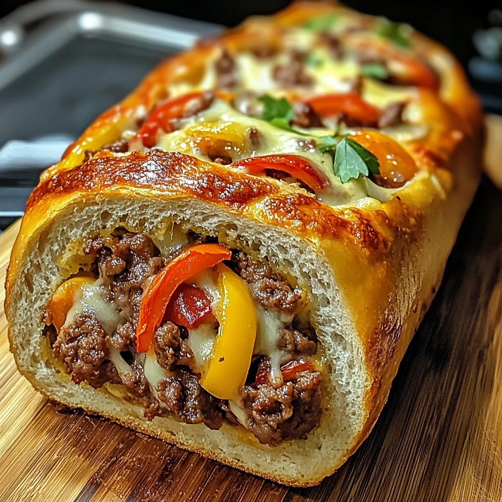 Cheesesteak-Stuffed Garlic Loaf 30 Minutes Ultimate Delicious