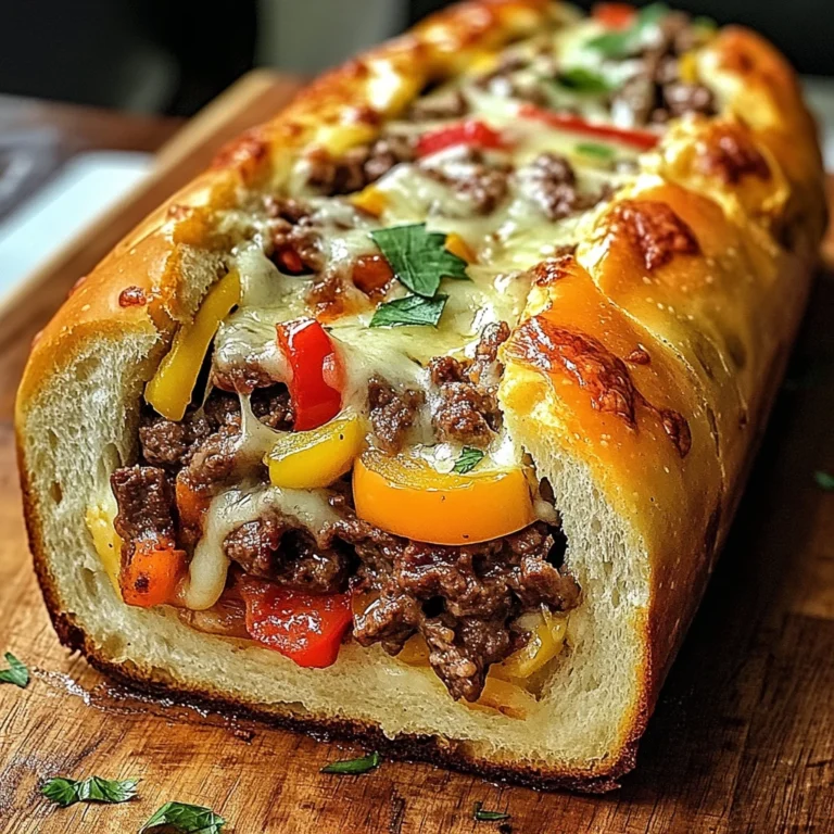 Cheesesteak-Stuffed Garlic Loaf 30 Minutes Ultimate Delicious