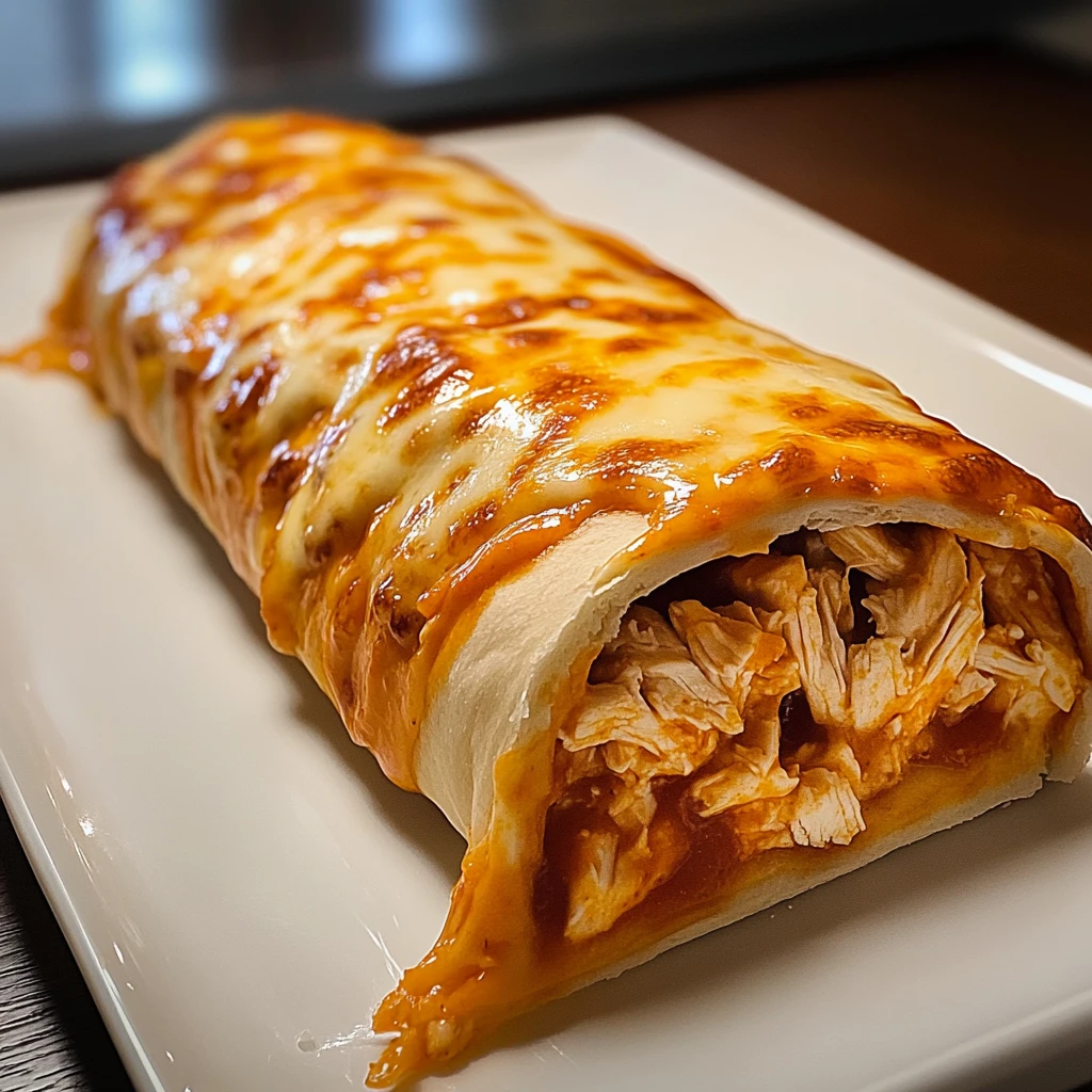 Cheesy Bacon Buffalo Chicken Loaded Stromboli 30 Minutes Ultimate Delicious