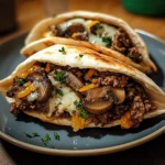 Cheesy Beef and Mushroom Pita Pockets 30 Minutes Easy Delicious