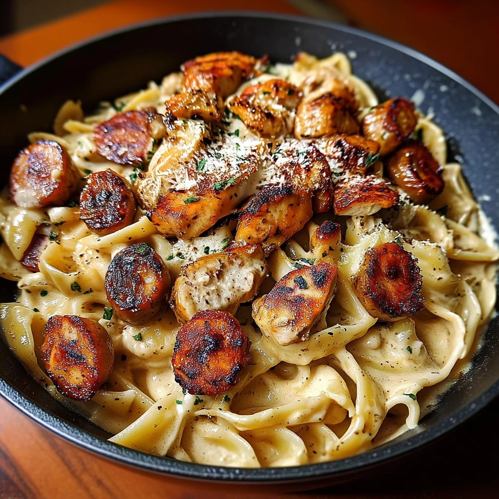 Creamy Cajun Chicken and Sausage Pasta 30 Minutes Easy Delicious