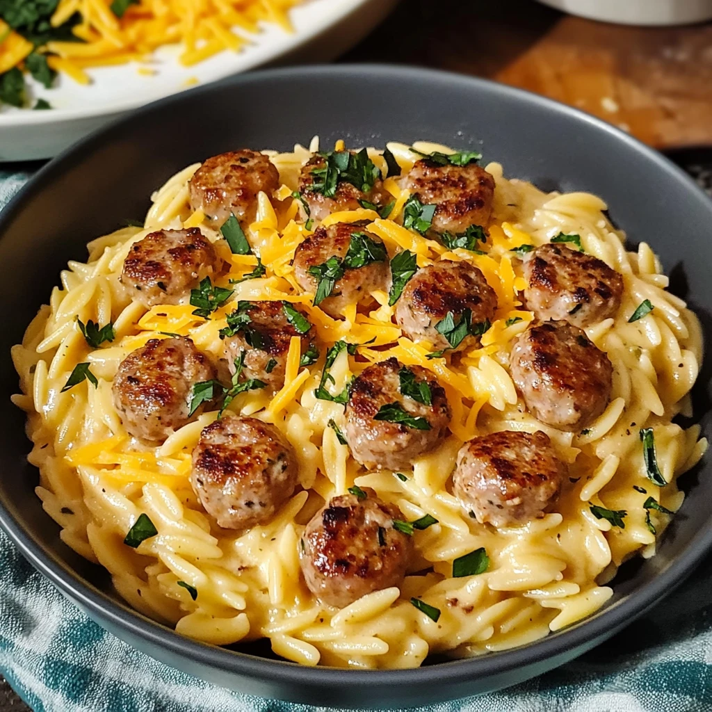 Creamy Chicken Sausage Orzo 30 Minutes Easy Delicious