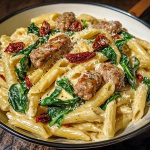Creamy Spinach and Sun Dried Tomato Turkey Sausage Pasta 30 Minutes Ultimate Delicious