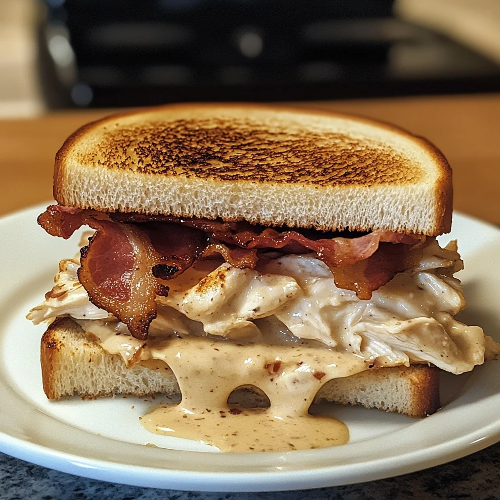 Crispy Bacon Alfredo Chicken Loaded Sandwich Melts 30 Minutes Easy Delicious