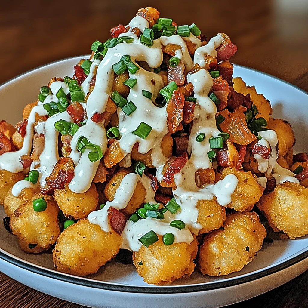 Crispy Buffalo Chicken Bacon Loaded Totchos Supreme